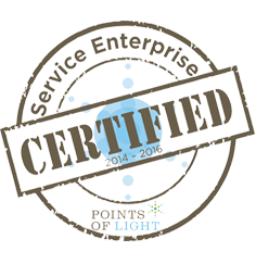 Service Enterprise Certified Points of Light Logo